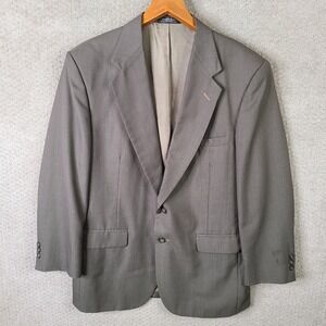 Towncraft Jacket Mens 42R Brown Blazer‎ Worsted Wool Blend 2 Button Suit Coat